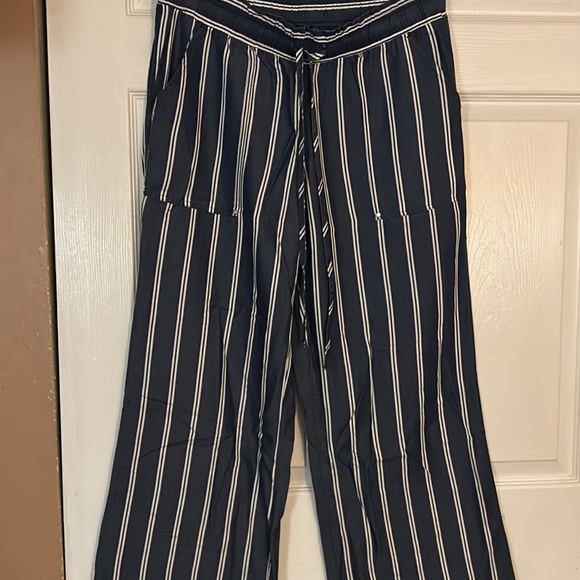 Jupe-short Jones New York Rayée Bleu Et Blanc - Taille S, Avec Short Intégré - NWT
